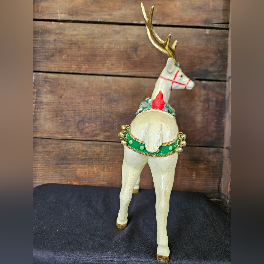 Mackenzie Childs White Jolly Deer Standing - Picture 7 of 11